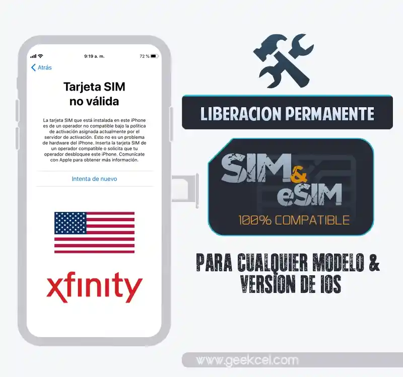 Libera iPhone por IMEI Xfinity USA Libera iPhone por IMEI Xfinity USA
