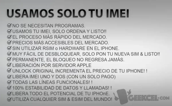 Caracteristicas Liberacion iPhone