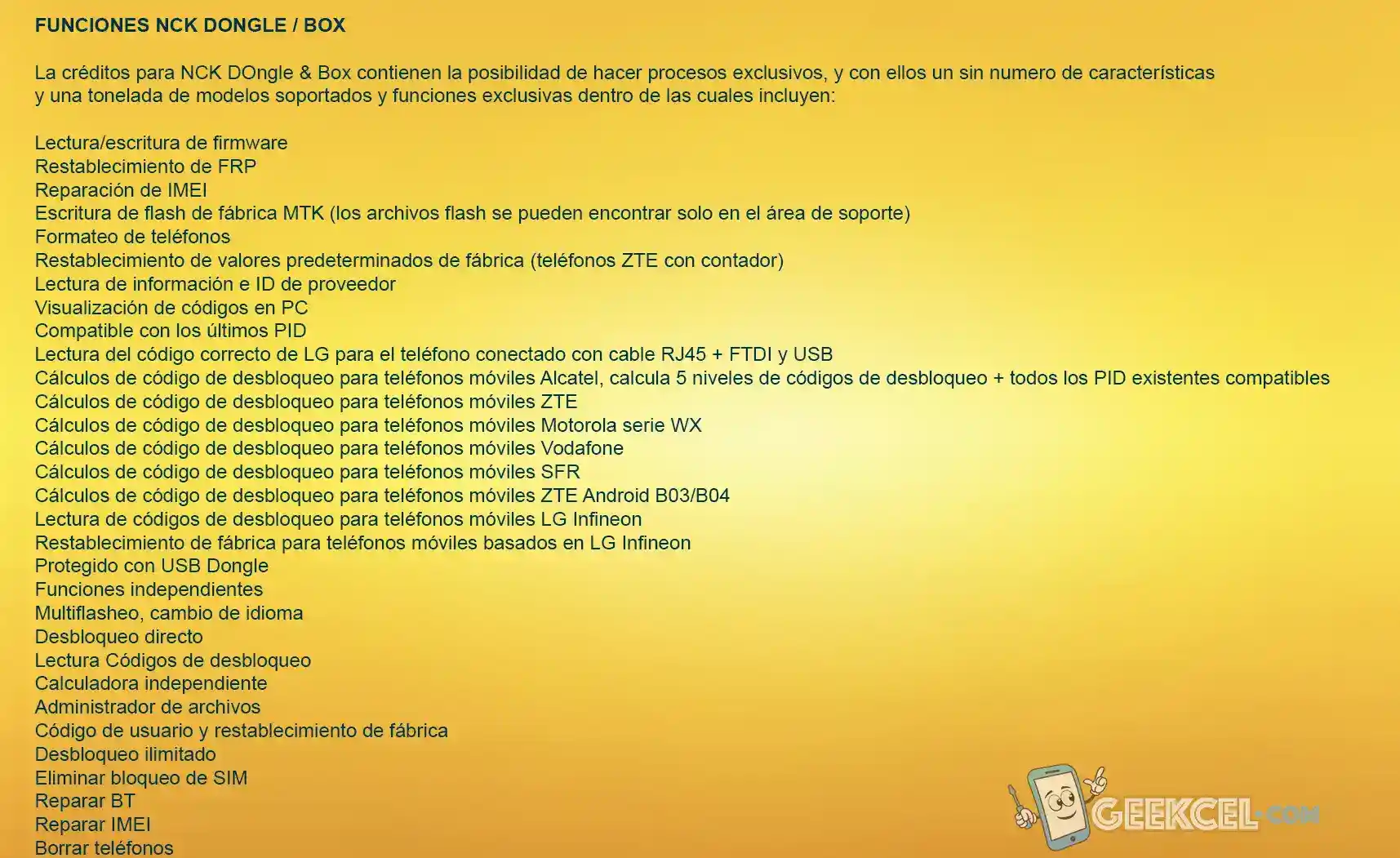 funciones nck dongle box funciones nck dongle box