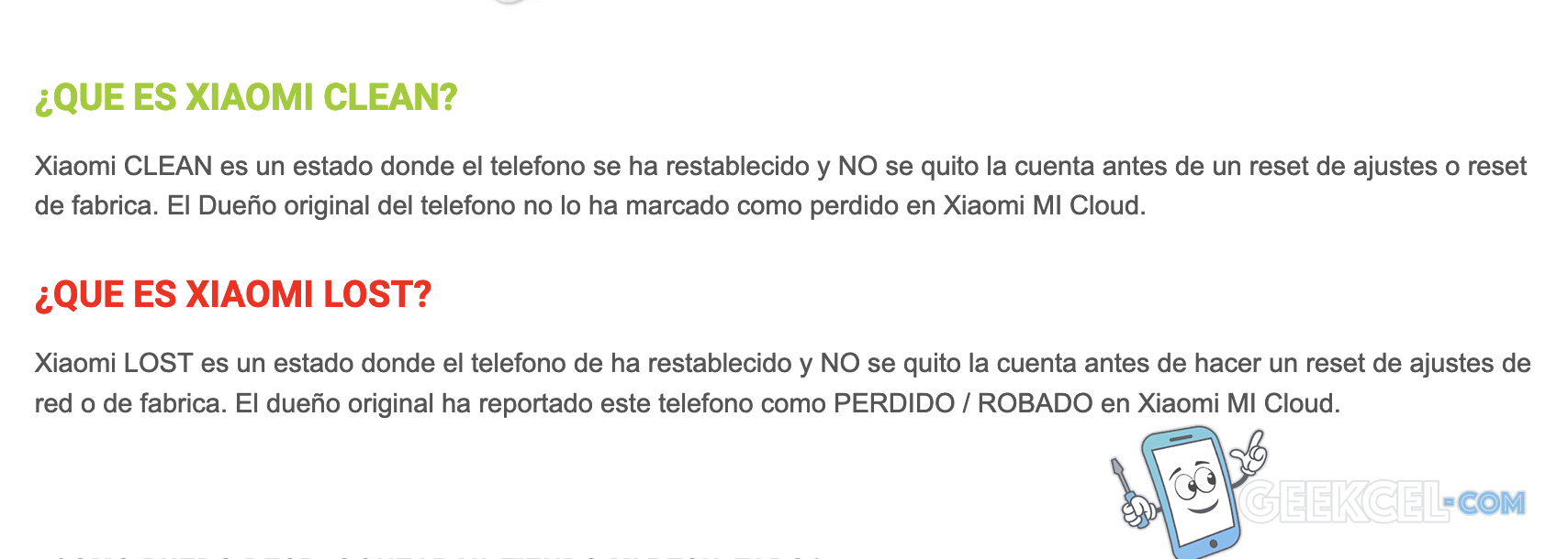 Xiaomi CLEAN LOST Resultados Xiaomi CLEAN LOST Resultados