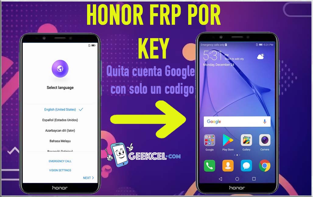 Honor FRP Key Delete Google Account Honor FRP Key Delete Google Account